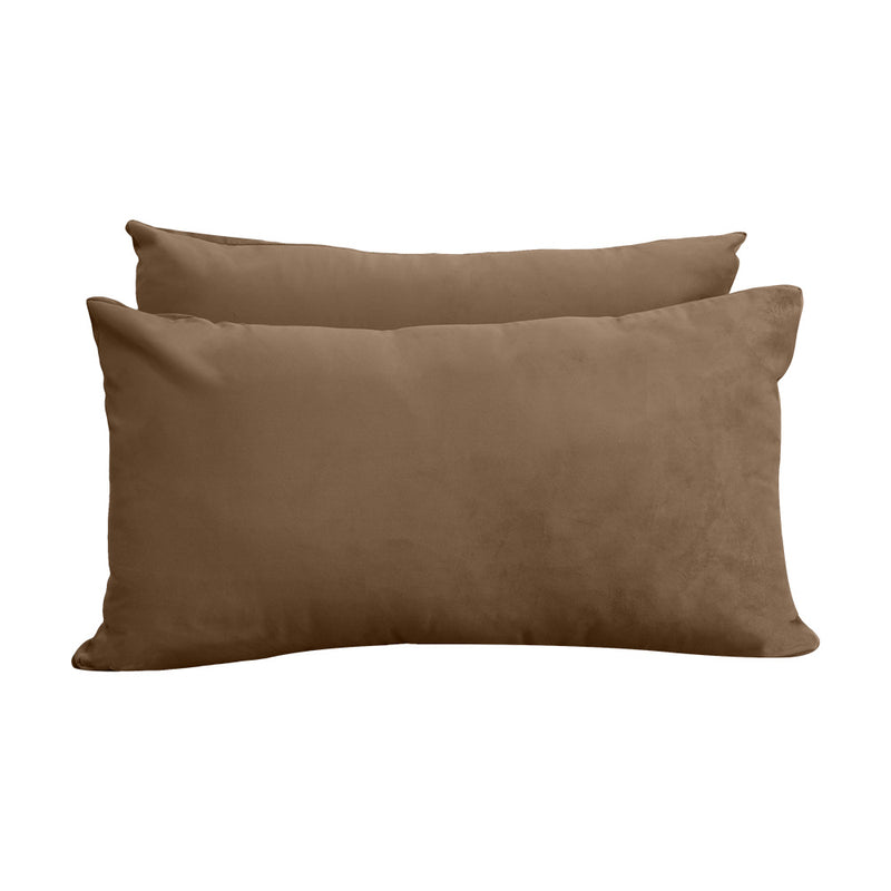 STYLE V2 - Velvet Indoor Daybed Mattress Bolster Backrest Cushion Pillow Complete Set