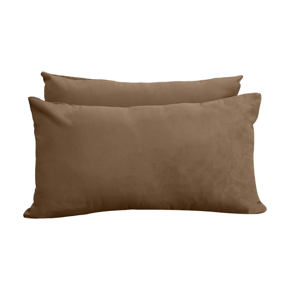 STYLE V2 - Velvet Indoor Daybed Bolster Backrest Cushion Pillow |COVERS ONLY|