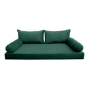 STYLE V2 - Velvet Indoor Daybed Mattress Bolster Backrest Cushion Pillow |COVERS ONLY|