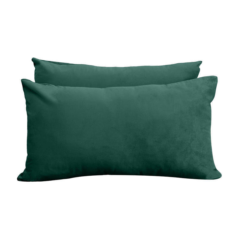 STYLE V2 - Velvet Indoor Daybed Mattress Bolster Backrest Cushion Pillow Complete Set