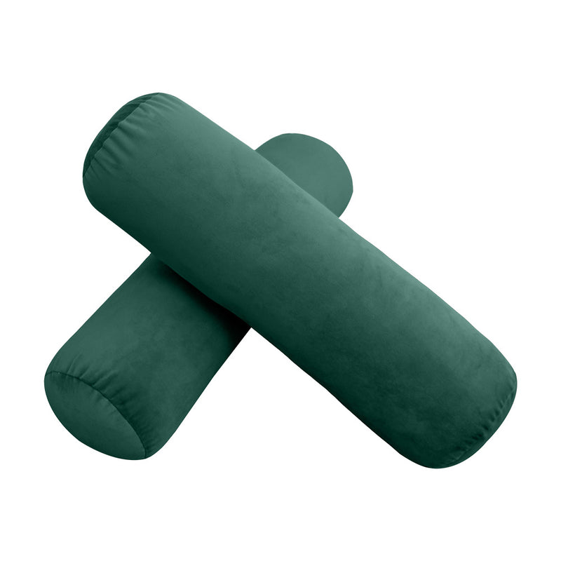 STYLE V3 - Velvet Indoor Daybed Mattress Bolster Backrest Cushion Pillow |COVERS ONLY|