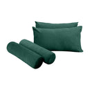 STYLE V2 - Velvet Indoor Daybed Mattress Bolster Backrest Cushion Pillow Complete Set