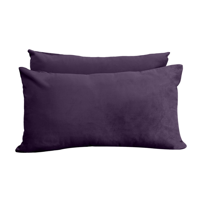 STYLE V2 - Velvet Indoor Daybed Mattress Bolster Backrest Cushion Pillow Complete Set