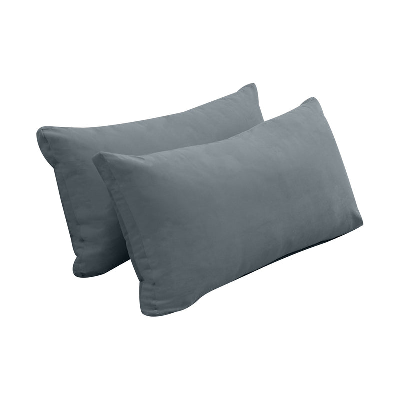 STYLE V2 - Velvet Indoor Daybed Bolster Backrest Cushion Pillow |COVERS ONLY|