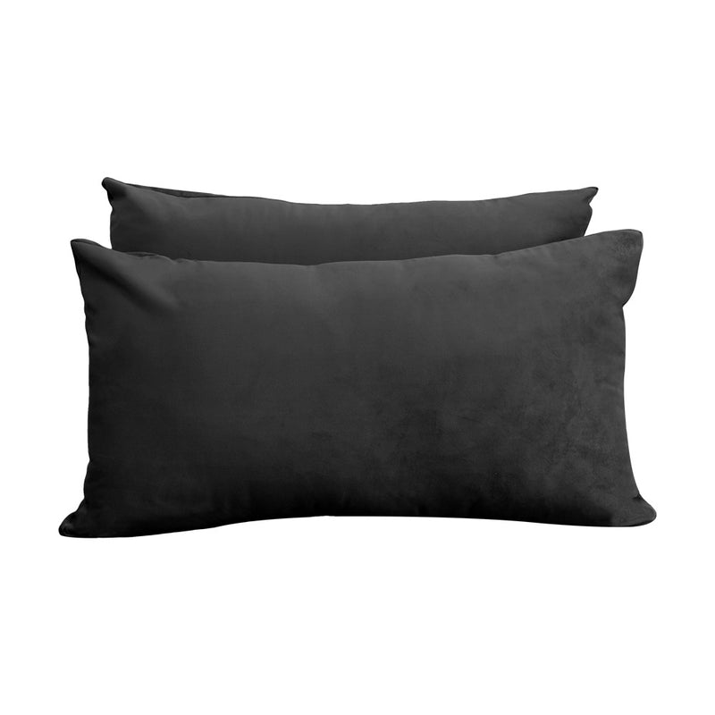 STYLE V2 - Velvet Indoor Daybed Mattress Bolster Backrest Cushion Pillow Complete Set