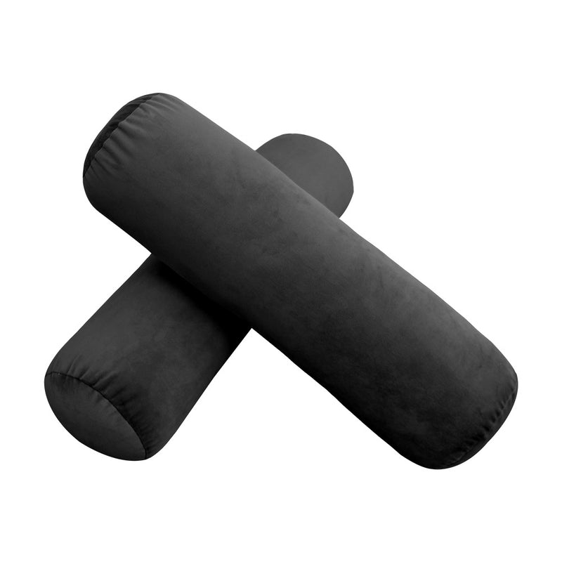 STYLE V3 - Velvet Indoor Daybed Mattress Bolster Backrest Cushion Pillow |COVERS ONLY|