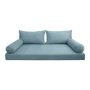 STYLE V2 - Velvet Indoor Daybed Mattress Bolster Backrest Cushion Pillow |COVERS ONLY|