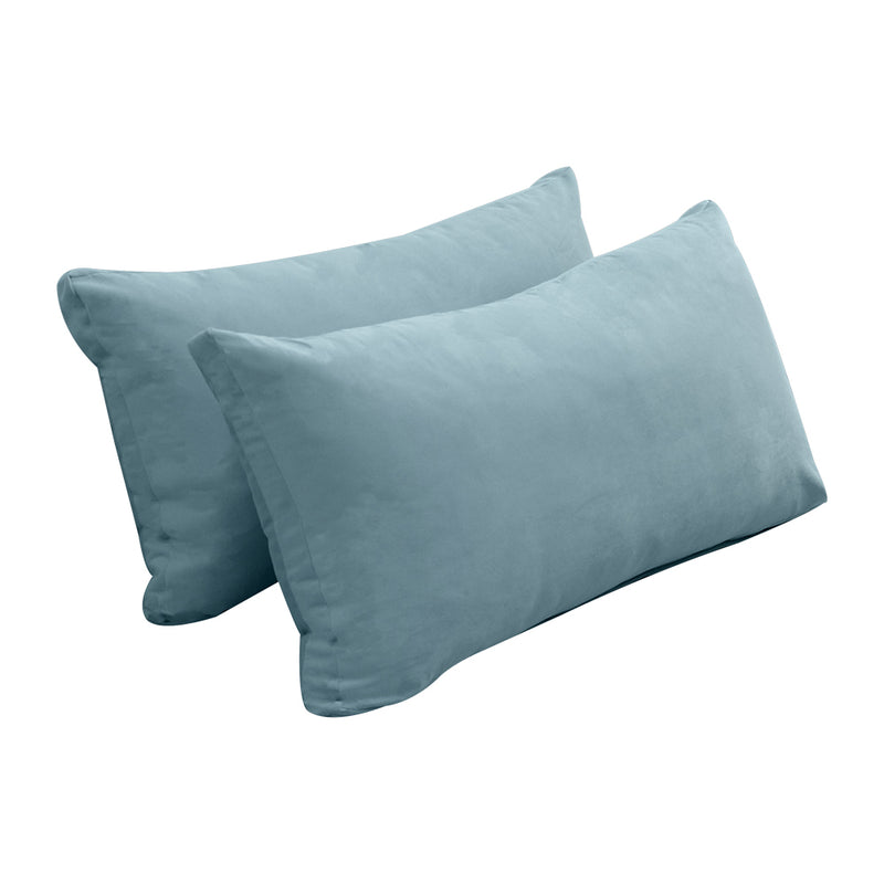 STYLE V2 - Velvet Indoor Daybed Bolster Backrest Cushion Pillow |COVERS ONLY|