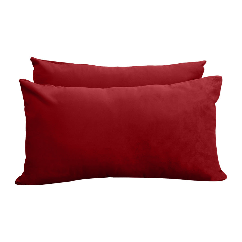 STYLE V2 - Velvet Indoor Daybed Mattress Bolster Backrest Cushion Pillow |COVERS ONLY|