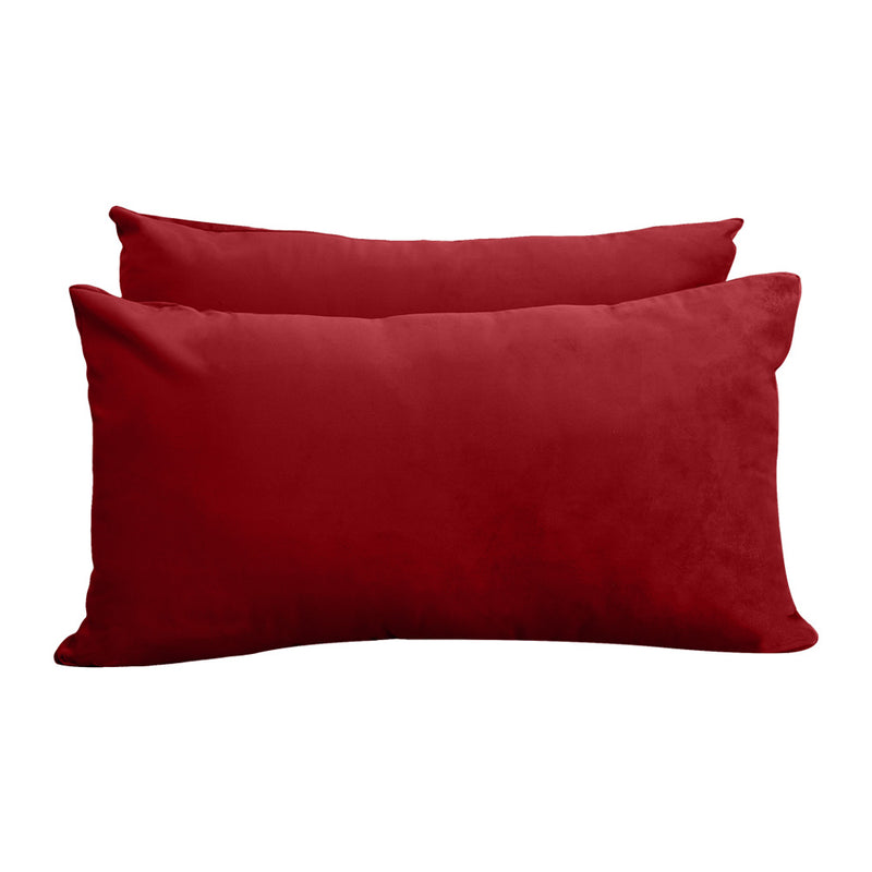 STYLE V2 - Velvet Indoor Daybed Mattress Bolster Backrest Cushion Pillow Complete Set