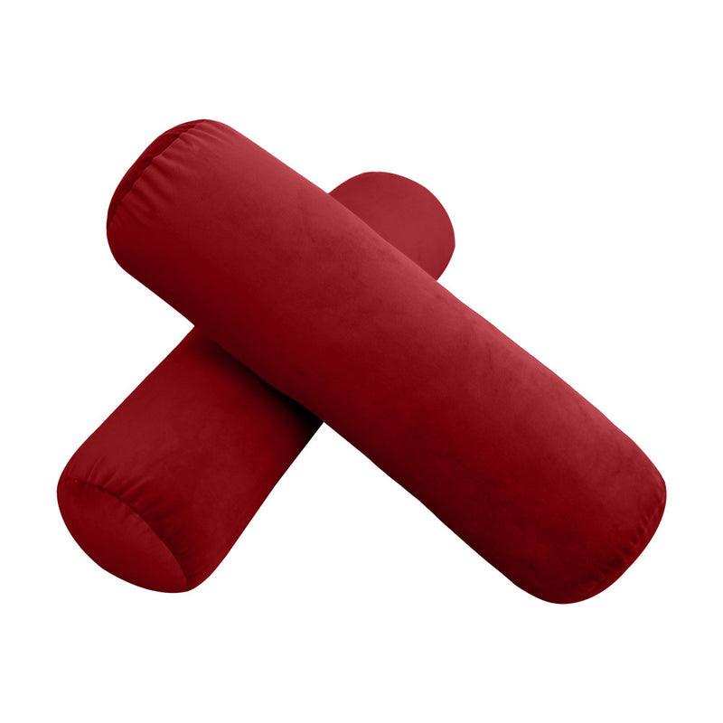 STYLE V3 - Velvet Indoor Daybed Mattress Bolster Backrest Cushion Pillow |COVERS ONLY|