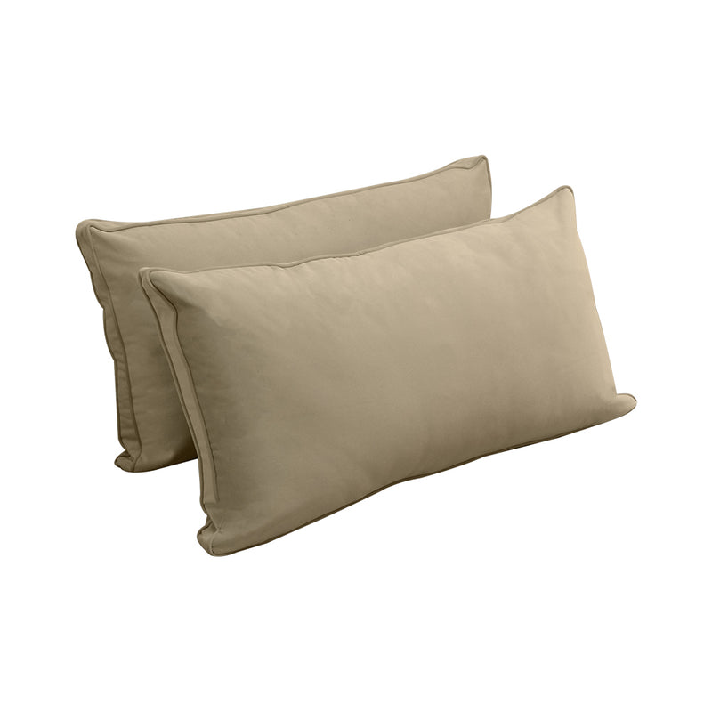 STYLE V2 - Velvet Indoor Daybed Bolster Backrest Cushion Pillow |COVERS ONLY|
