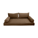 STYLE V2 - Velvet Indoor Daybed Mattress Bolster Backrest Cushion Pillow Complete Set