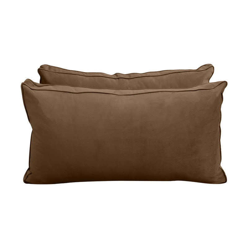 STYLE V2 - Velvet Indoor Daybed Mattress Bolster Backrest Cushion Pillow Complete Set