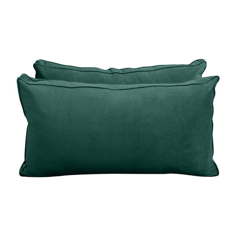 STYLE V2 - Velvet Indoor Daybed Mattress Bolster Backrest Cushion Pillow Complete Set