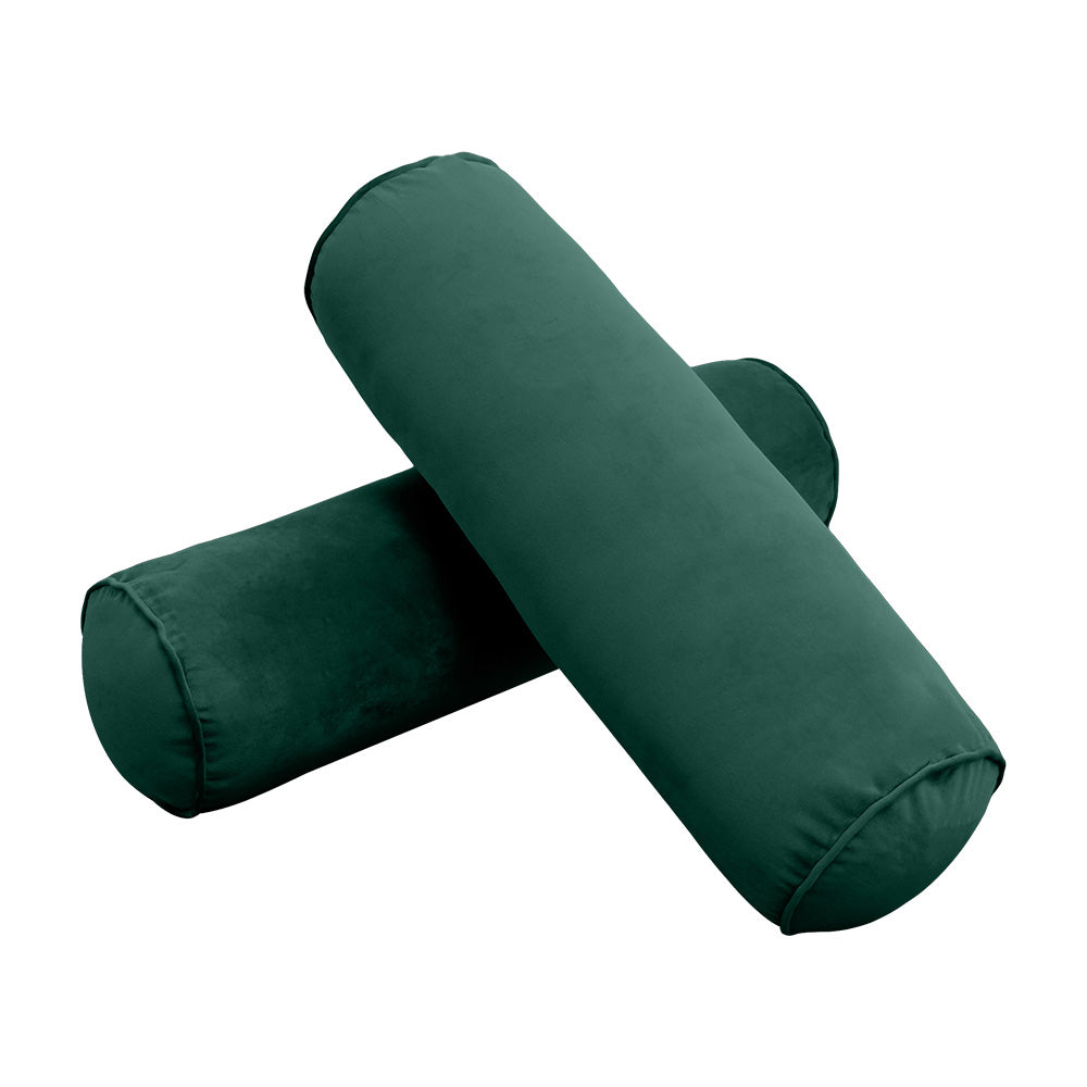 STYLE V2 - Velvet Indoor Daybed Bolster Backrest Cushion Pillow |COVERS ONLY|