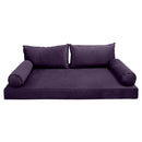 STYLE V2 - Velvet Indoor Daybed Mattress Bolster Backrest Cushion Pillow |COVERS ONLY|