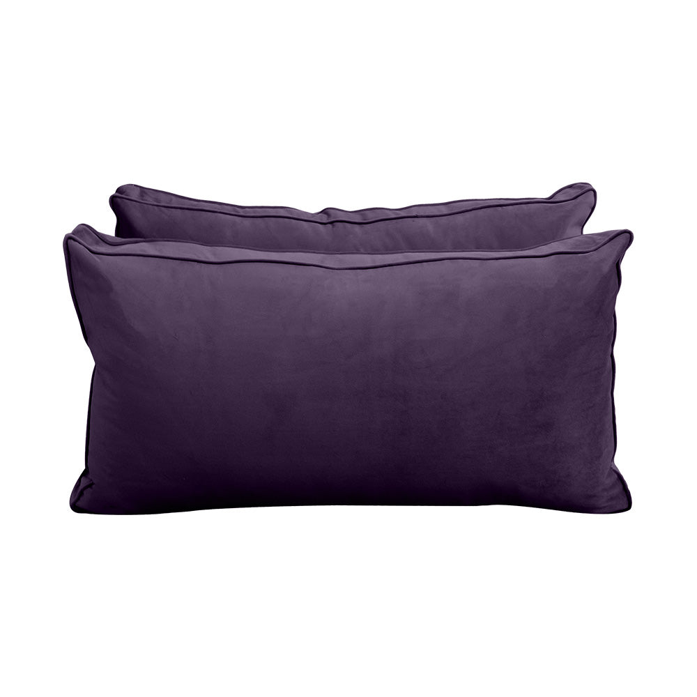 STYLE V2 - Velvet Indoor Daybed Bolster Backrest Cushion Pillow |COVERS ONLY|