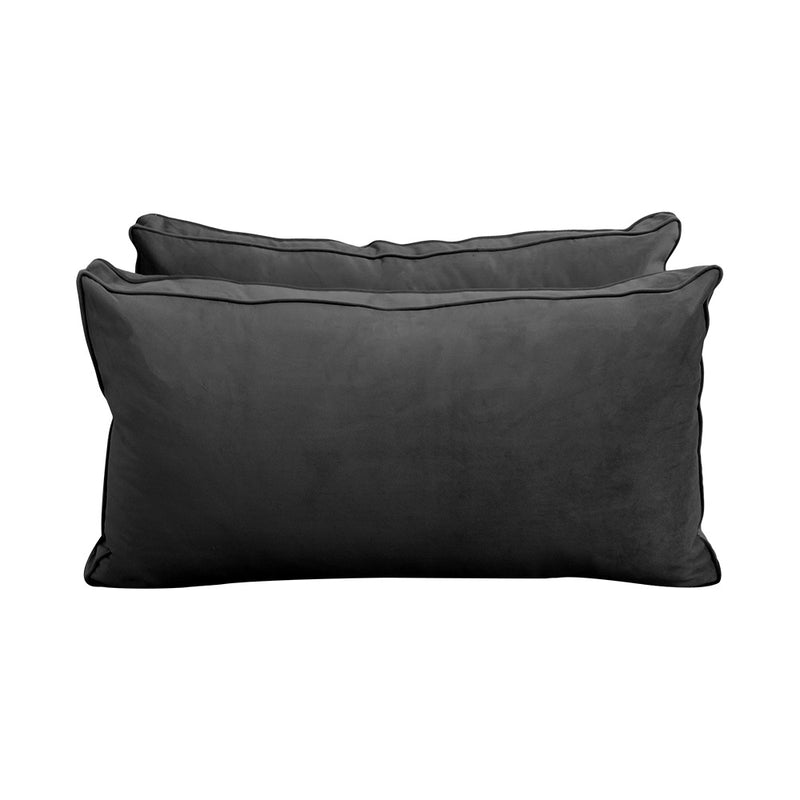 STYLE V2 - Velvet Indoor Daybed Mattress Bolster Backrest Cushion Pillow Complete Set