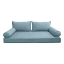 STYLE V2 - Velvet Indoor Daybed Mattress Bolster Backrest Cushion Pillow |COVERS ONLY|