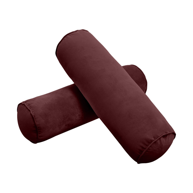 STYLE V3 - Velvet Indoor Daybed Mattress Bolster Backrest Cushion Pillow |COVERS ONLY|
