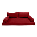 STYLE V2 - Velvet Indoor Daybed Mattress Bolster Backrest Cushion Pillow |COVERS ONLY|