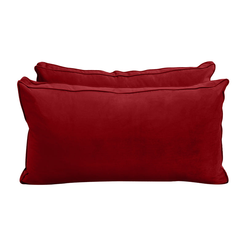 STYLE V2 - Velvet Indoor Daybed Mattress Bolster Backrest Cushion Pillow Complete Set