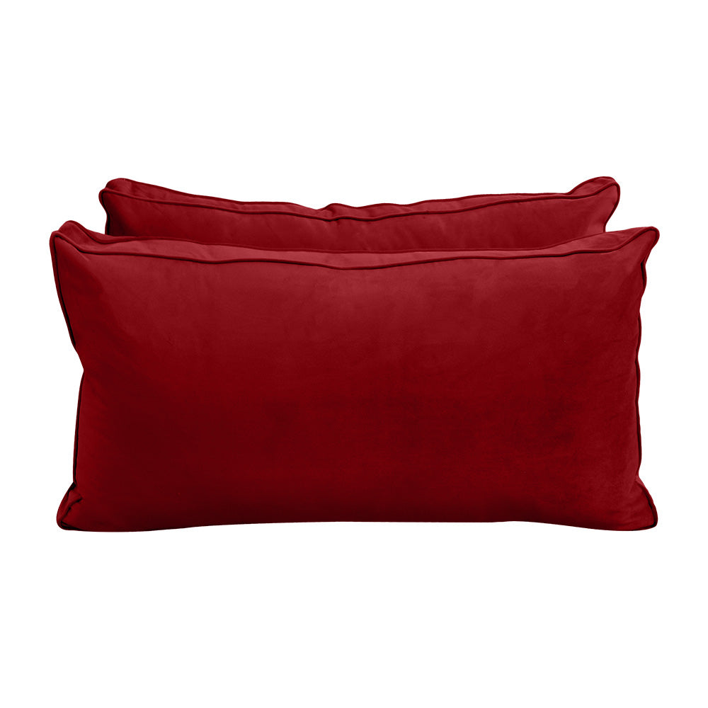 STYLE V2 - Velvet Indoor Daybed Bolster Backrest Cushion Pillow |COVERS ONLY|