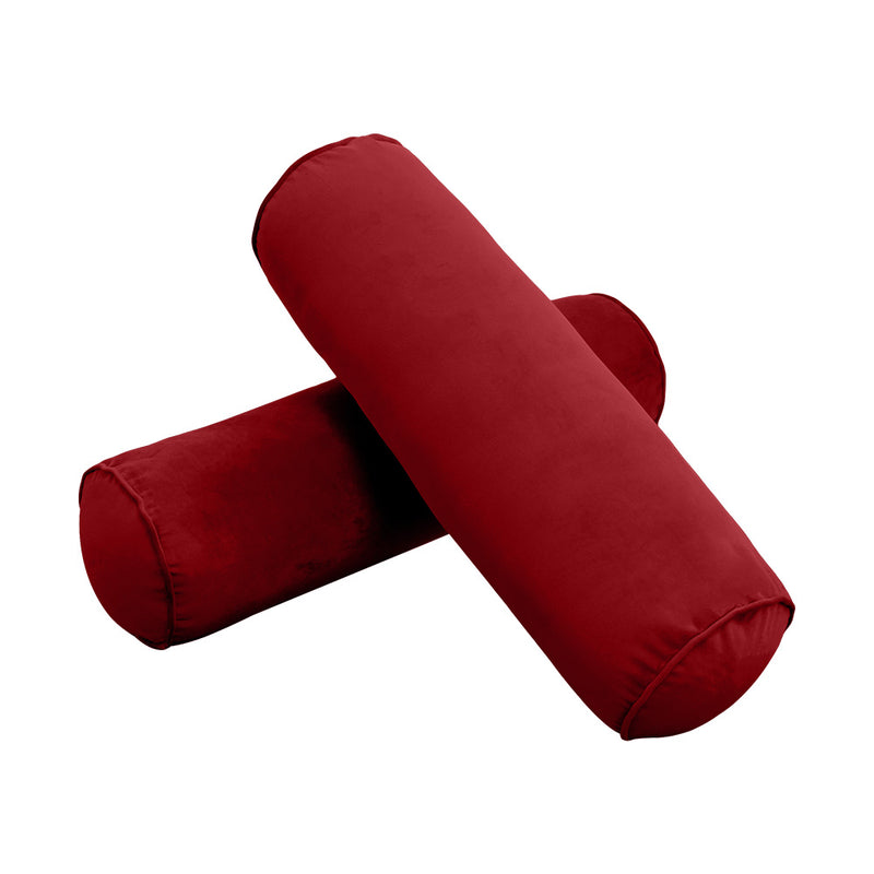 STYLE V3 - Velvet Indoor Daybed Mattress Bolster Backrest Cushion Pillow |COVERS ONLY|