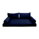 STYLE V2 - Velvet Indoor Daybed Mattress Bolster Backrest Cushion Pillow |COVERS ONLY|