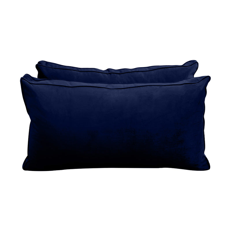 STYLE V2 - Velvet Indoor Daybed Mattress Bolster Backrest Cushion Pillow Complete Set