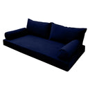 STYLE V2 - Velvet Indoor Daybed Mattress Bolster Backrest Cushion Pillow |COVERS ONLY|