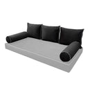 STYLE V3 - Velvet Indoor Daybed Bolster Backrest Cushion Pillow |COVERS ONLY|