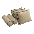 STYLE V3 - Velvet Indoor Daybed Mattress Bolster Backrest Cushion Pillow |COVERS ONLY|