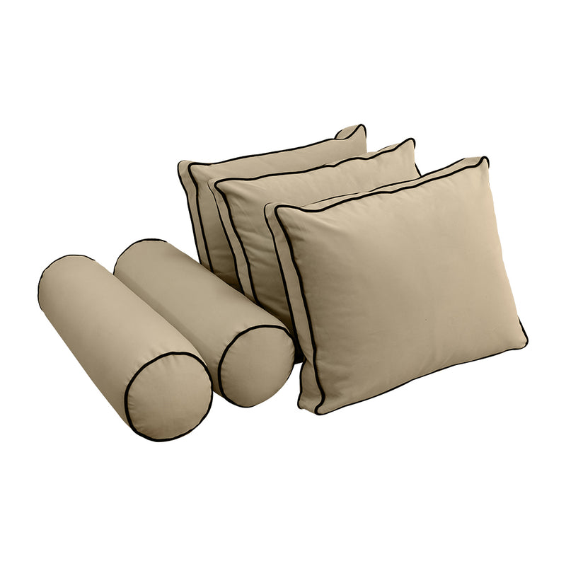 STYLE V3 - Velvet Indoor Daybed Mattress Bolster Backrest Cushion Pillow |COVERS ONLY|
