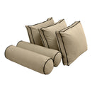 STYLE V3 - Velvet Indoor Daybed Mattress Bolster Backrest Cushion Pillow Complete Set