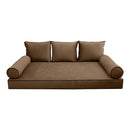 STYLE V3 - Velvet Indoor Daybed Mattress Bolster Backrest Cushion Pillow Complete Set