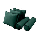 STYLE V3 - Velvet Indoor Daybed Bolster Backrest Cushion Pillow |COVERS ONLY|