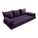 STYLE V3 - Velvet Indoor Daybed Mattress Bolster Backrest Cushion Pillow Complete Set