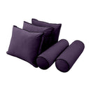 STYLE V3 - Velvet Indoor Daybed Bolster Backrest Cushion Pillow |COVERS ONLY|