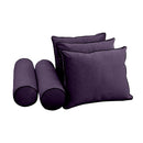 STYLE V3 - Velvet Indoor Daybed Mattress Bolster Backrest Cushion Pillow Complete Set