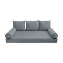 STYLE V3 - Velvet Indoor Daybed Mattress Bolster Backrest Cushion Pillow |COVERS ONLY|