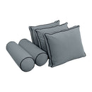 STYLE V3 - Velvet Indoor Daybed Mattress Bolster Backrest Cushion Pillow |COVERS ONLY|