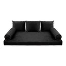 STYLE V3 - Velvet Indoor Daybed Mattress Bolster Backrest Cushion Pillow |COVERS ONLY|