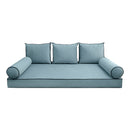 STYLE V3 - Velvet Indoor Daybed Mattress Bolster Backrest Cushion Pillow |COVERS ONLY|