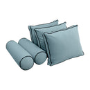 STYLE V3 - Velvet Indoor Daybed Mattress Bolster Backrest Cushion Pillow Complete Set