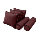 STYLE V3 - Velvet Indoor Daybed Mattress Bolster Backrest Cushion Pillow |COVERS ONLY|
