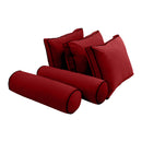 STYLE V3 - Velvet Indoor Daybed Mattress Bolster Backrest Cushion Pillow Complete Set