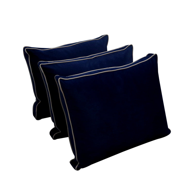 STYLE V3 - Velvet Indoor Daybed Mattress Bolster Backrest Cushion Pillow |COVERS ONLY|