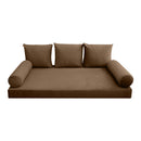 STYLE V3 - Velvet Indoor Daybed Mattress Bolster Backrest Cushion Pillow |COVERS ONLY|